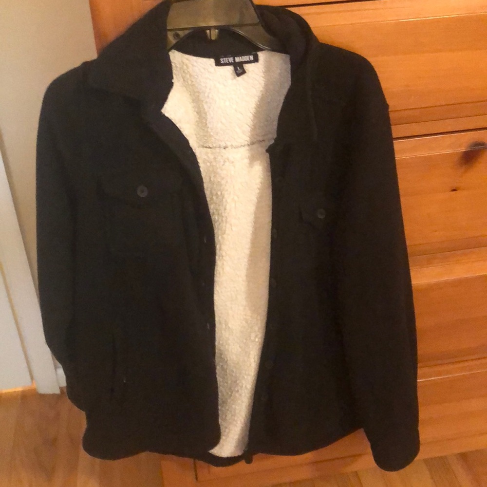 Black Fleece Button Down Shirt or Jacket